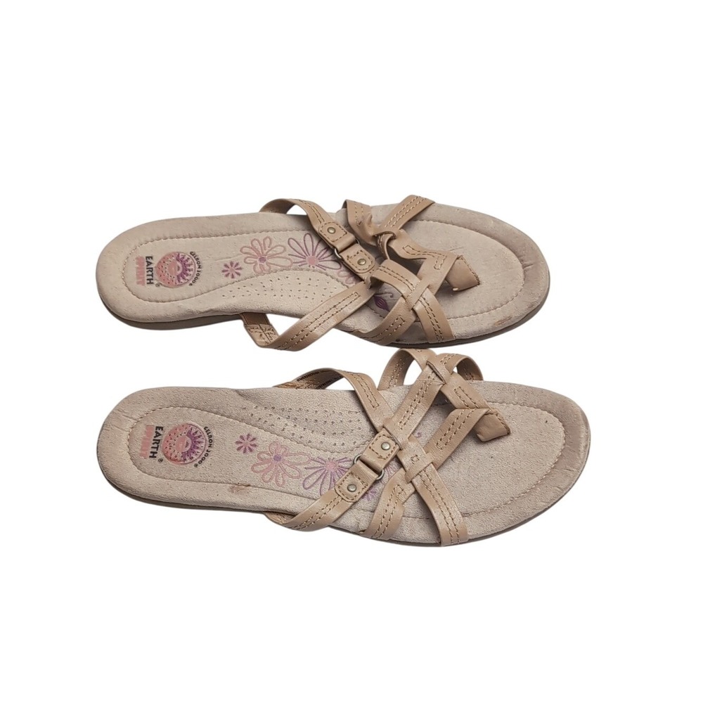 Earthbound women's slip-on sandals all man-made with cereal size 9 . 5
